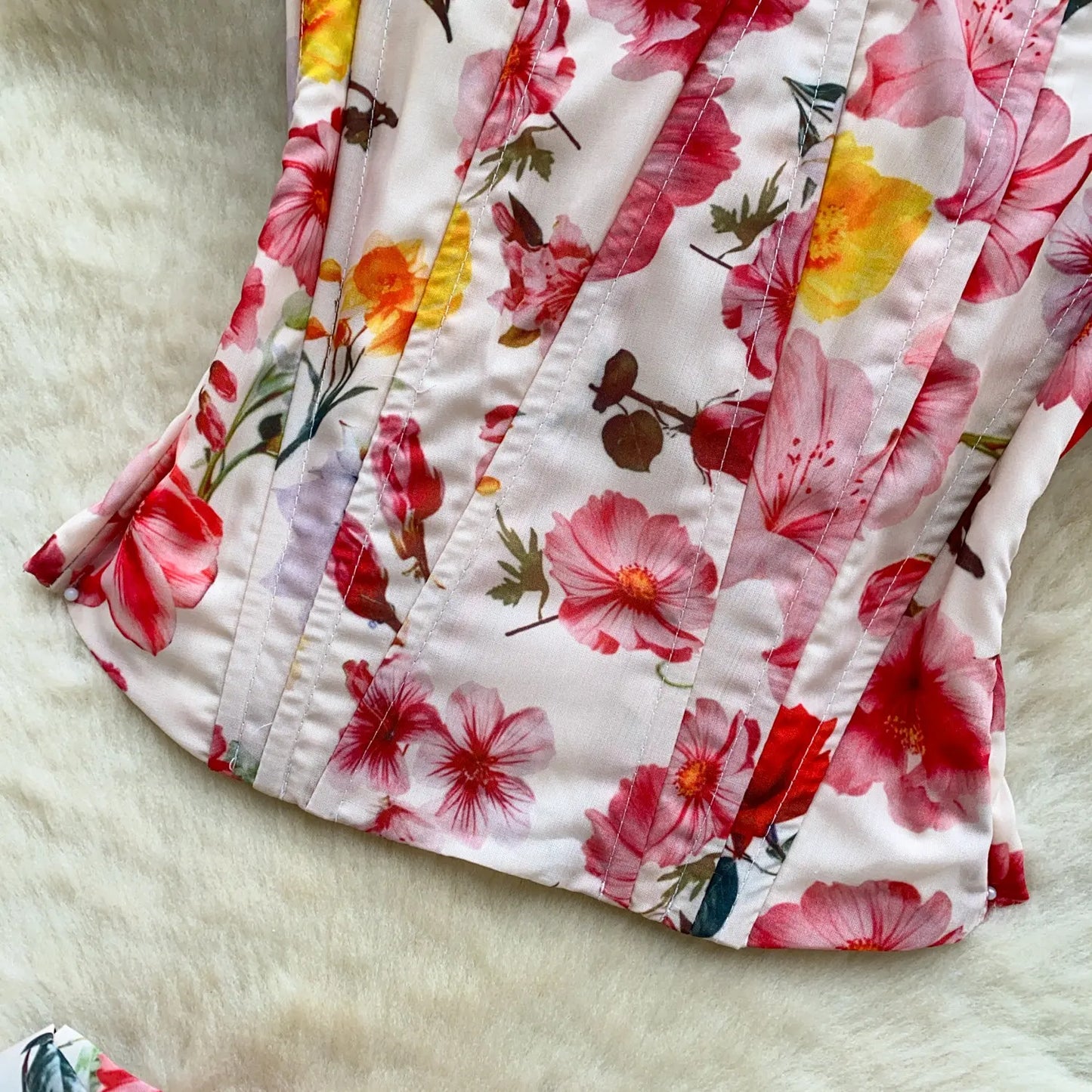 SINGREINY Summer Beach Floral Suits Strapless Sensual Bustier Tank Top+Mini Bud Skirt French Style Women Slim Hotsweet 2Pcs Sets