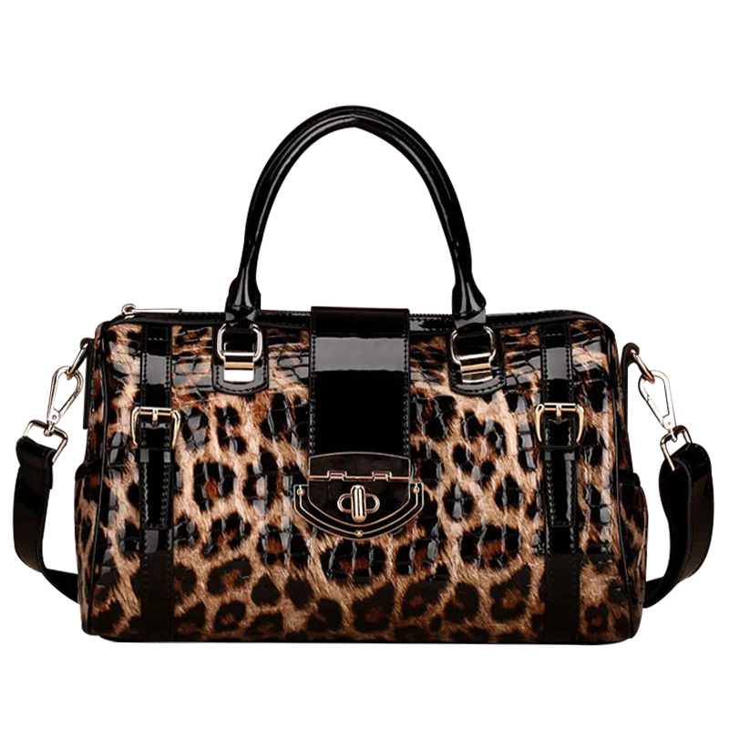 Leopard Print Women's Handbag New 2026 Fashionable and Elegant Ladies Bag Cow Leather Shoulder Bag Large Capacity Genuine