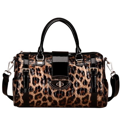 Leopard Print Women's Handbag New 2026 Fashionable and Elegant Ladies Bag Cow Leather Shoulder Bag Large Capacity Genuine