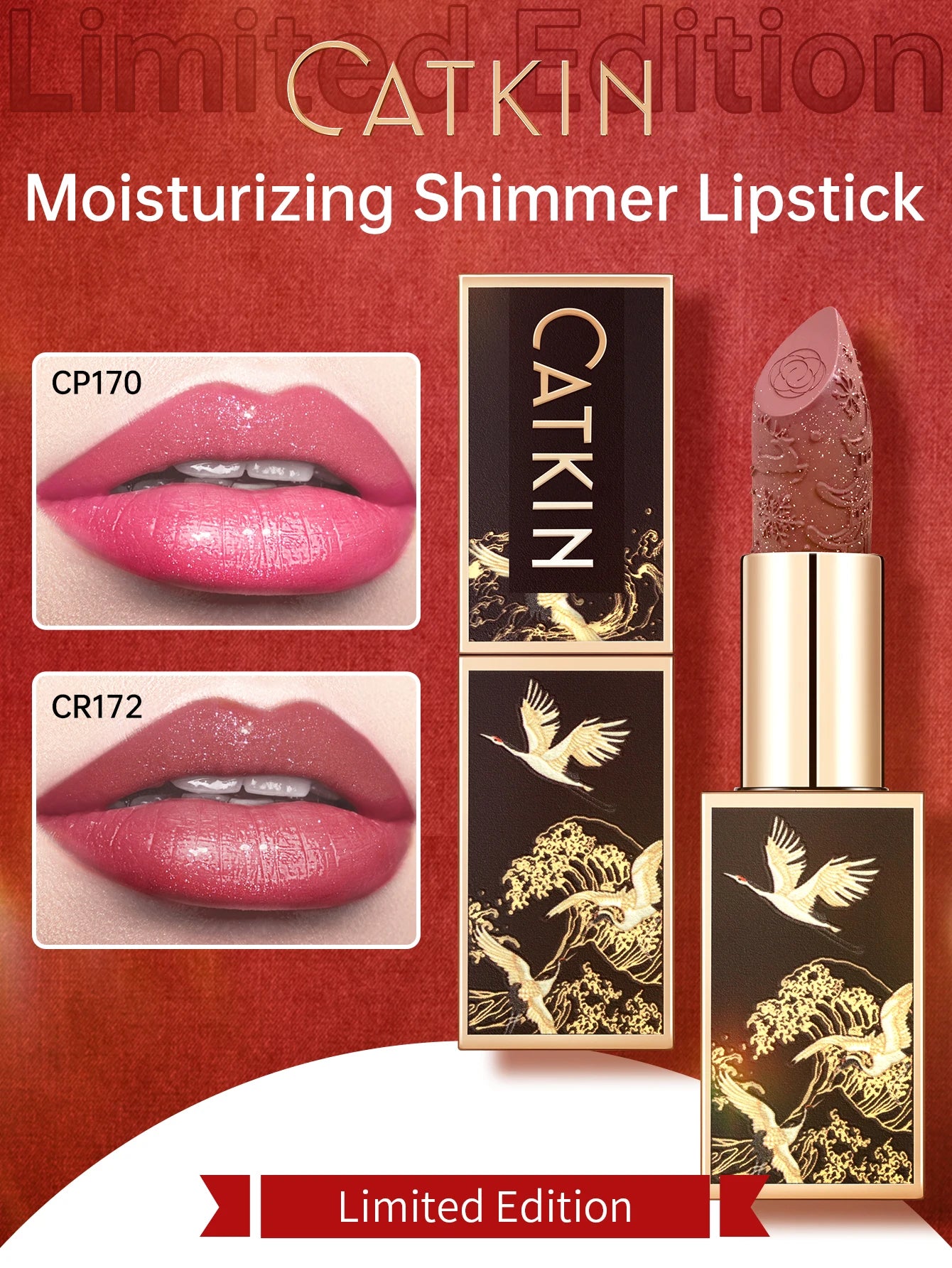 CATKIN Makeup Velvet Matte Lipstick, Hydrating Satin Long Lasting lipstick with Smooth and Creamy Texture
