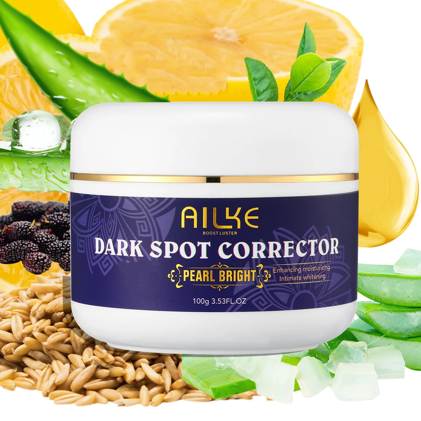 AILKE Double Glutathione Dark Spots Remover Face Cream, For Armpit, Elbows, Legs, White Spots, Age Spots, Sun Spots, Freckles