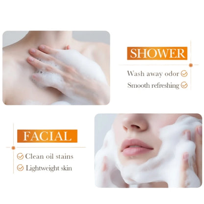 100g Honey Milk Moisturizing Cleansing Soap, Containing Extracts of Honey, Centella Asiatica, Aloe Vera Leaves, and Milk, Is a Multi-Purpose Soap Suitable for the Entire Body. Rich in Foam, It's Easy to Rinse Off, Effectively