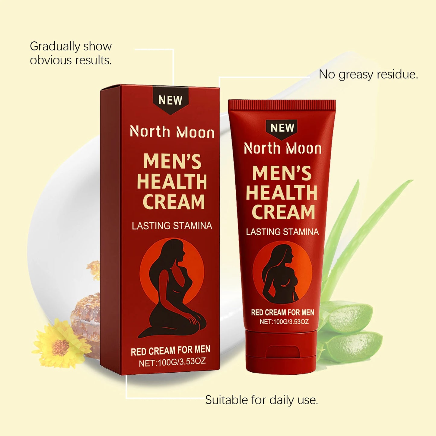 Men's Care Cream Daily Care to Nourish Men's Skin Gentle Formula Massage Care Cream