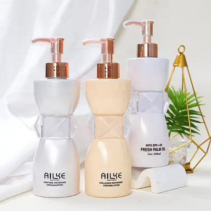 AILKE Collagen Whitening Body Lotion, Intense Moisturizing Cream for Women, Reduce Dark Spots, Melanin, With Nicotinamide