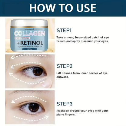 Water Ice Levin Collagen & Retinol Eye Cream: Ice Cream Texture for Deep Moisturizing, Tightening & Caring Easy to Absorb