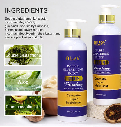 AILKE Glutathione Whitening Cream, Advanced Lightening Lotion, Glowing Cream For All Skin, Reduce Dark Spots, Even Skin Tone