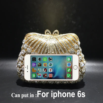 New dinner bag trendy rhinestone bag fashionable and high-end shoulder handbag women's bag
