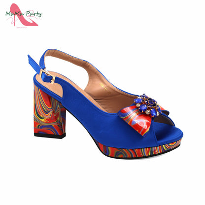 2024 INS Hot Sale New Arrivals Red Color Italian Design Shoes Matching Bag Set Super High Heels Pumps for Garden Party