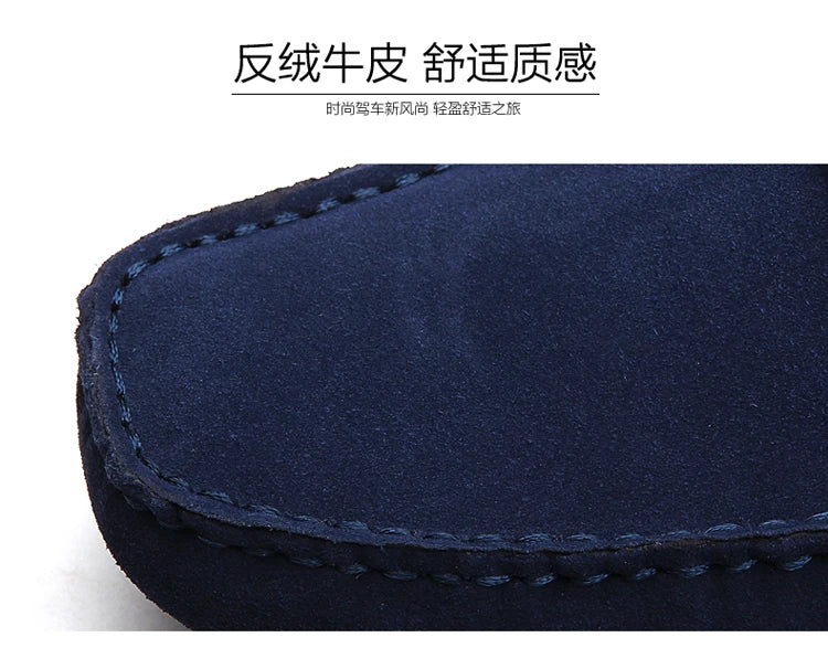 Men's Casual Fashion Genuine Leather Loafers Moccasins Slip-On Driving Shoes 38-50 Size Range Male Flats Comfort Footwear