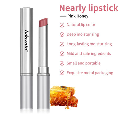 Lakerain Nearly Lipstick Lip Balm Natural Color Creamy Texture Long Lasting Moisturizing  Nourishing Lip Care Gloss Cosmetic