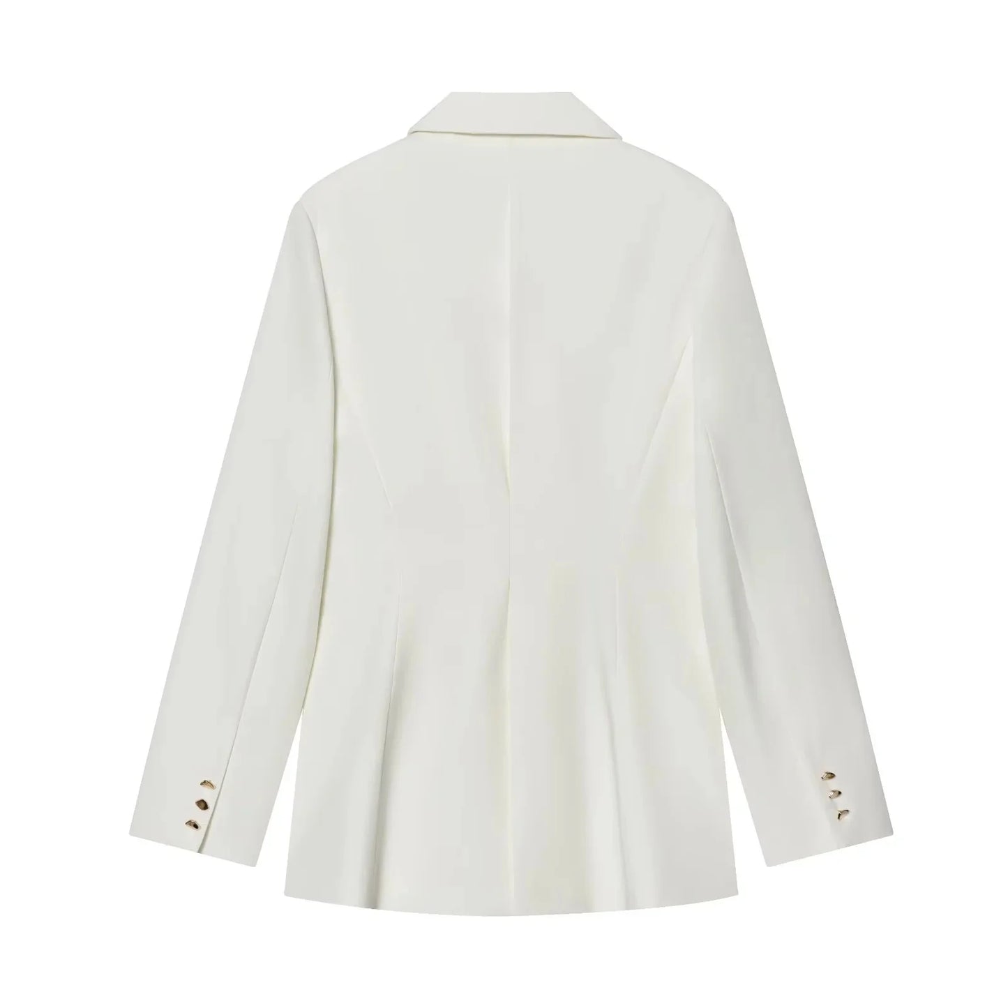 KONDALA Office Lady Chic White Women Blazer Suit Solid Long Sleeve Blazer Long Zipper Pants Fashion 2026 Spring Summer Suit