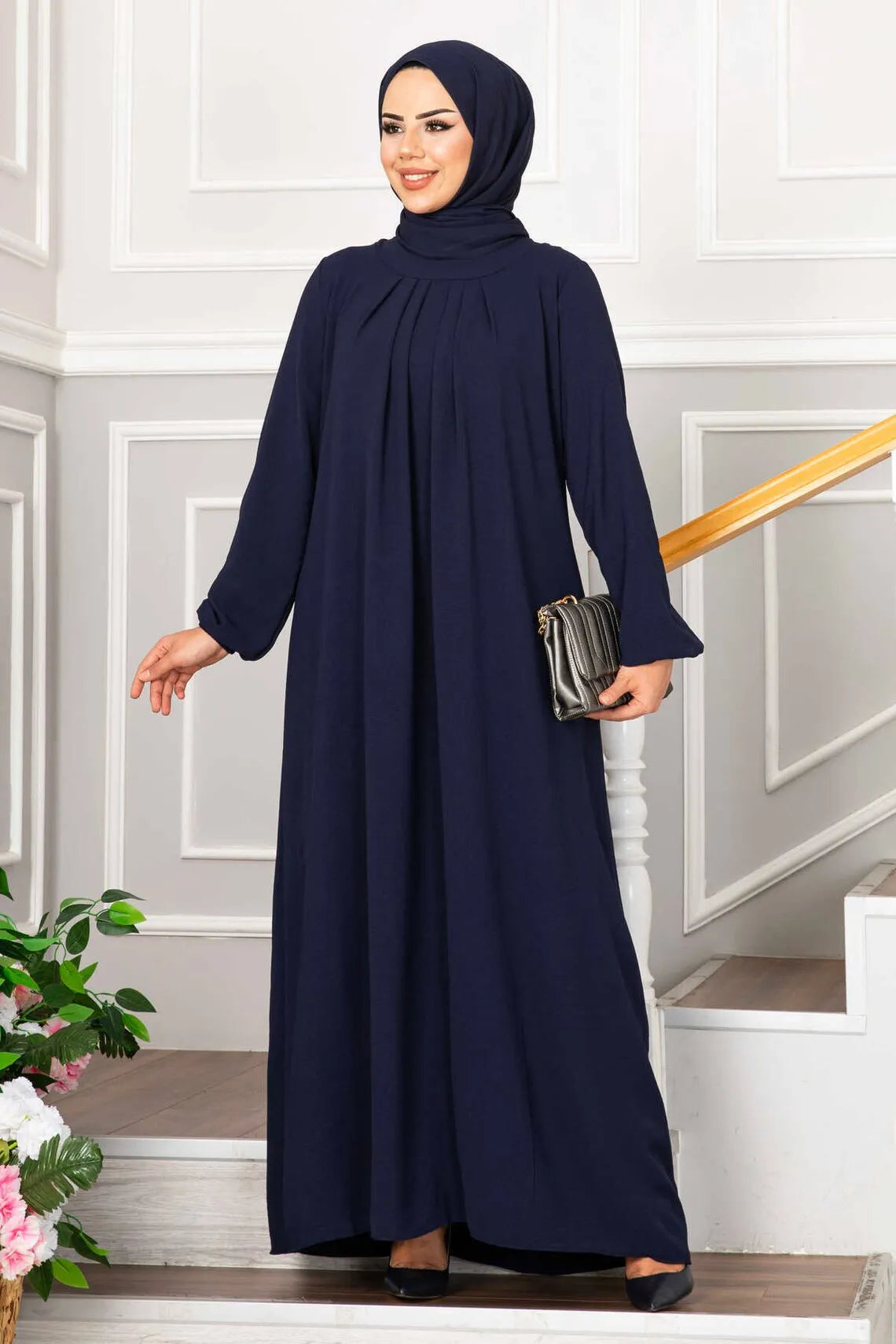 Evening Dress Women Abaya Hijab Femeles Y2K Ruched Muslim Dress Turkish Robe Kaftan Islamic Clothes Ball Gown Jalabiya for Women