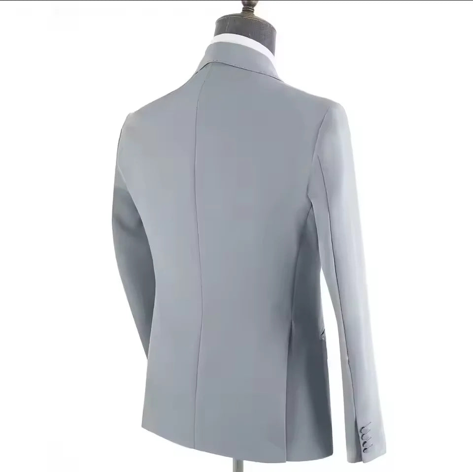 Elegant Men's Suits New High Quality Metal Side Release Buckle 2 Pieces Set Wedding Party Dinner(Blazer+ Trousers)Hot Sale 2025