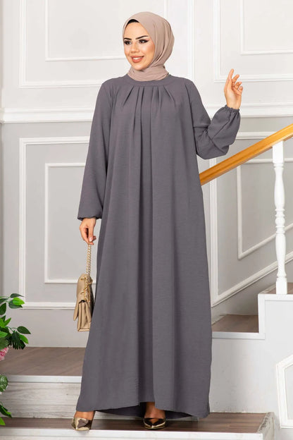 Evening Dress Women Abaya Hijab Femeles Y2K Ruched Muslim Dress Turkish Robe Kaftan Islamic Clothes Ball Gown Jalabiya for Women