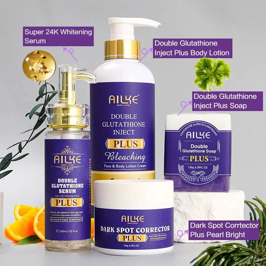 AILKE Glutathione Whitening Cream, Advanced Lightening Lotion, Glowing Cream For All Skin, Reduce Dark Spots, Even Skin Tone