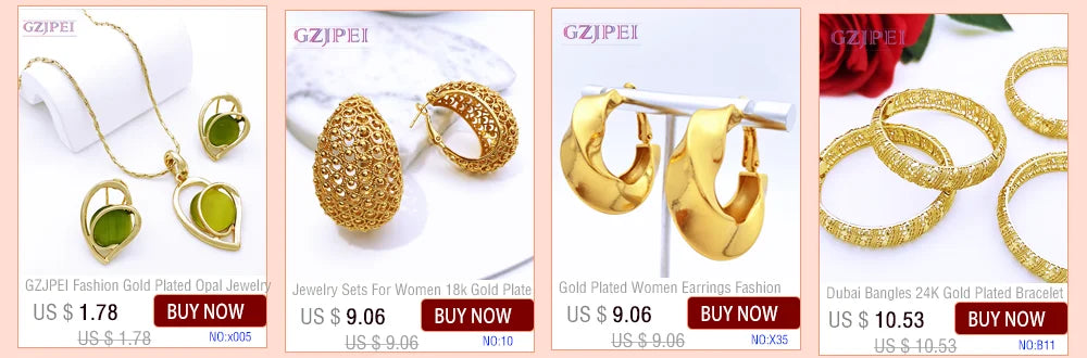 Gold Color Necklace Earrings Set For Women Unique Choker Pendant Earrings 3Pcs Set Jewelry Quality Accessories Free Shipping
