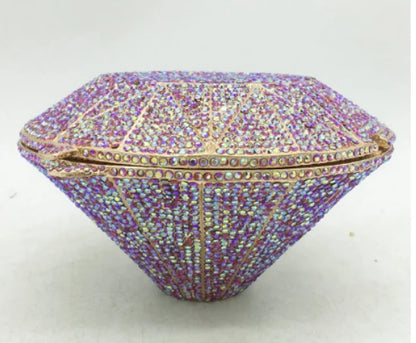 XIYUAN Newest Diamond ring shape bag Luxury Diamonds Clutch Bags Women Prom Evening Bags Designer Handbags clutch purse wallet
