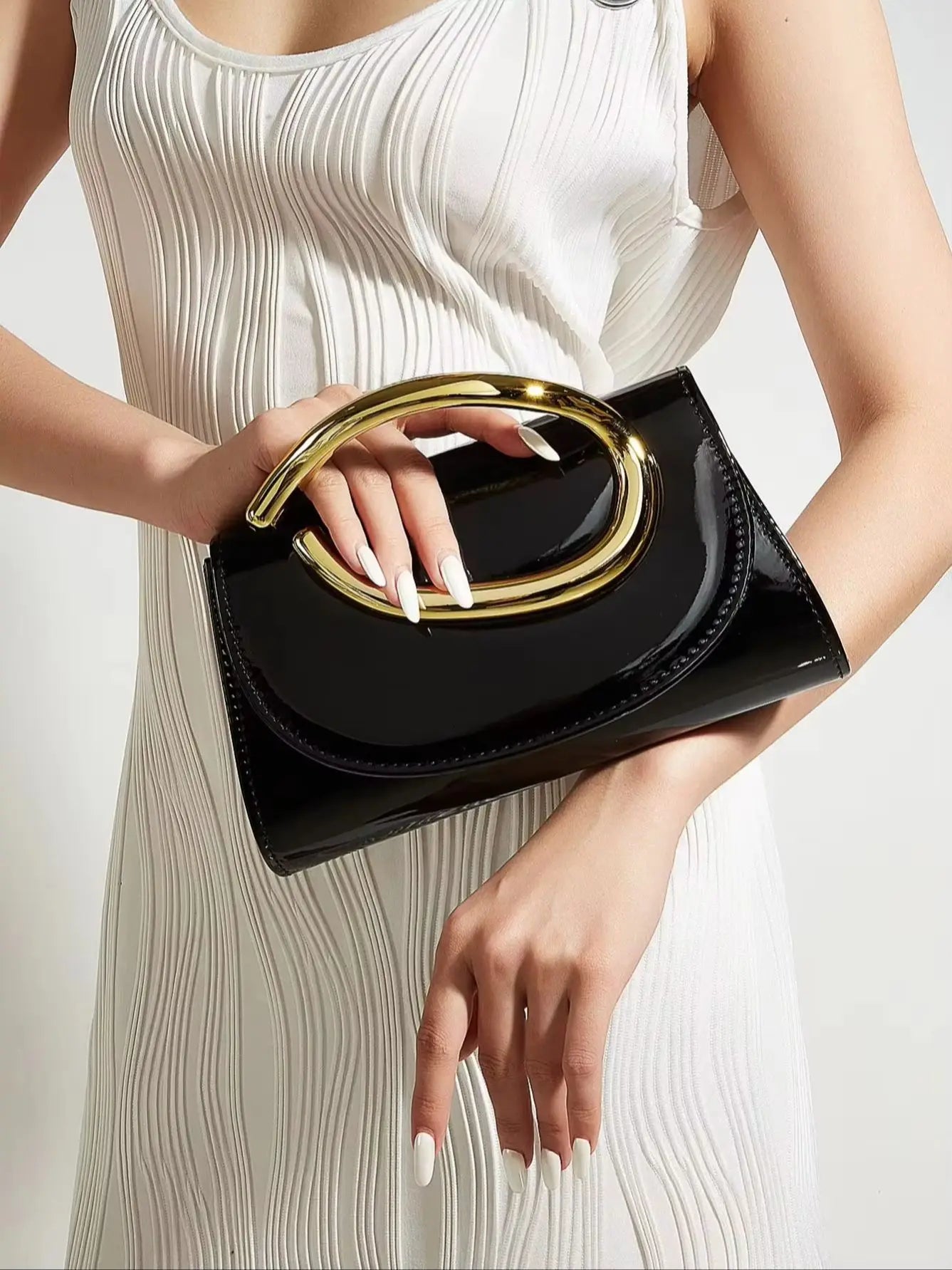 Women's Evening Bag, Fashionable Handle, Lightweight Women's Clutch, Makeup Bag, Wallet, Business Commute, Prom, Wedding, Party, Holiday Party
