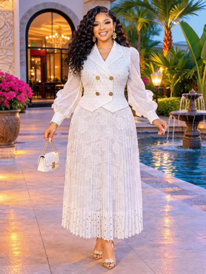 african dresses for woman wedding party evening dress miyake-pleated lace african outfits for ladies dashiki robe africaine