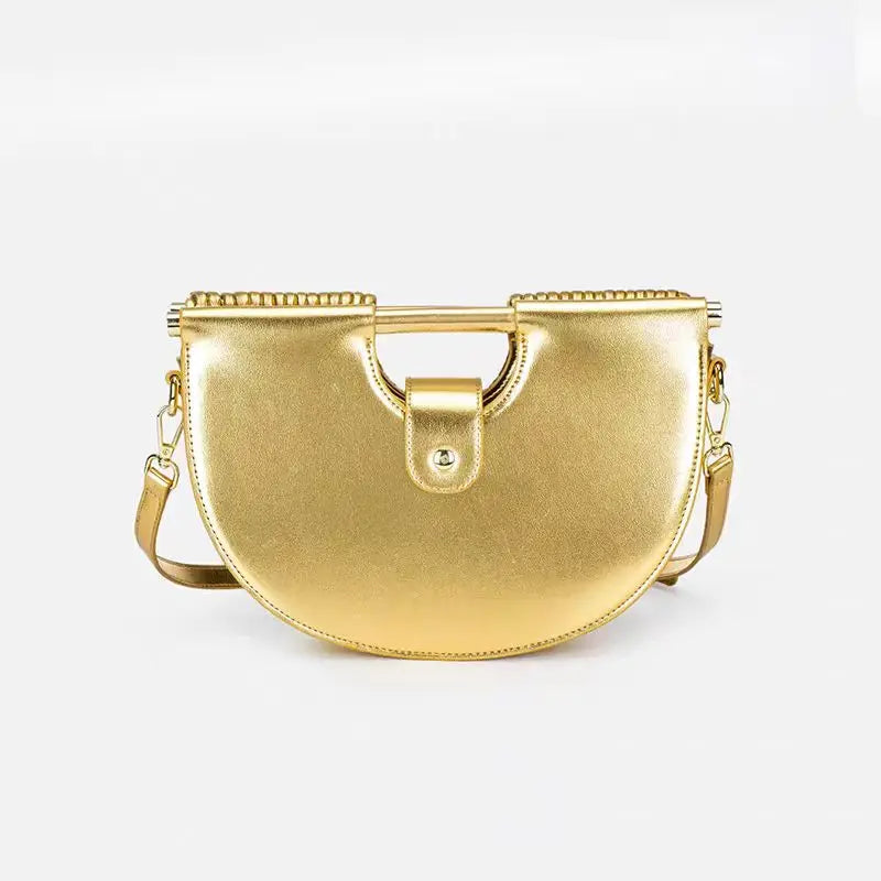 Handbags for Women 2026 New Gold Luxury Designer Brand Moon Handwoven Noodle Bags Leather Pulled Hobo Silver Evening Clutch Chic