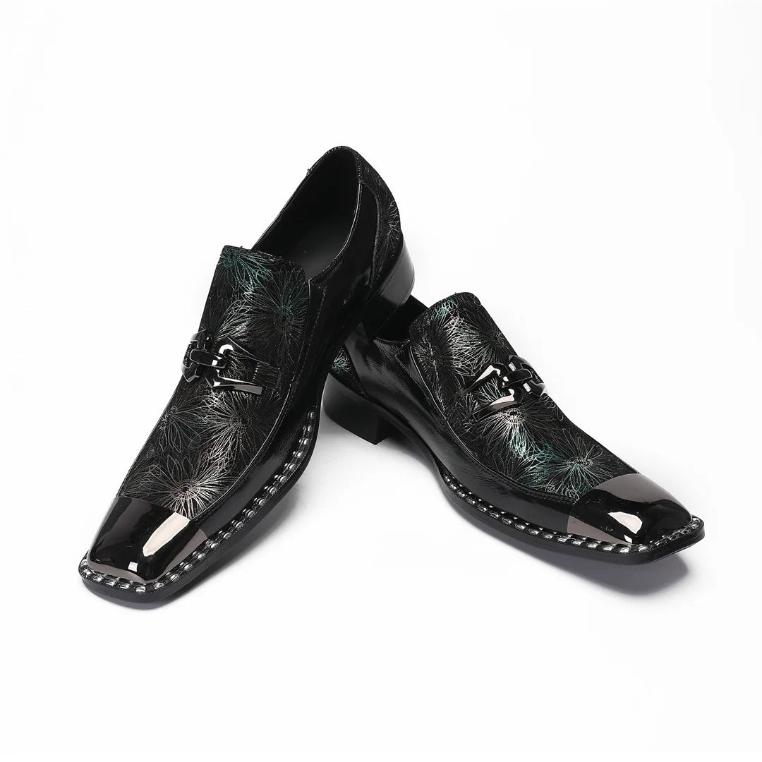 luxury mens shoes designer like snake pattern Dress shoes man Gentleman Slip On Oxfords genuine leather shoes for men Fashion