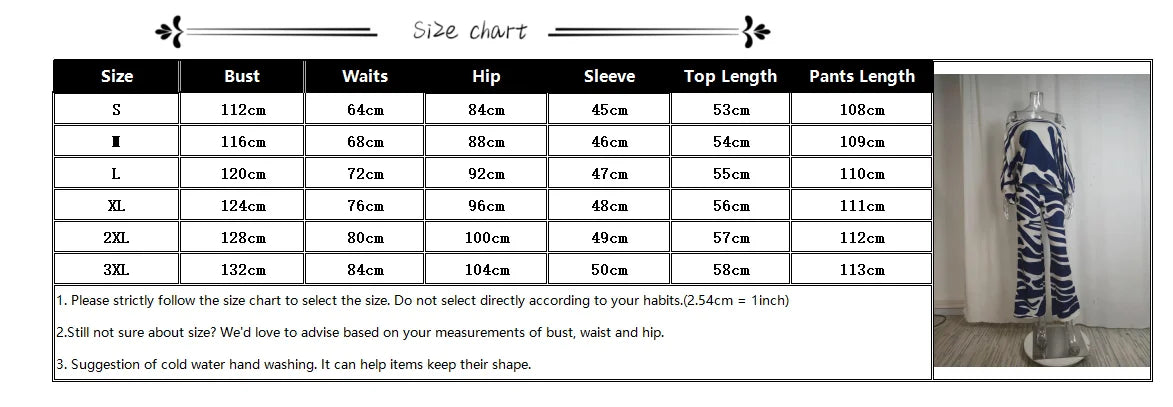 VEITCHE Women Print Outfit  Sleeve Off Shoulder Long Sleeve Blouse Office Lady 2 Piece Sets Spring Autumn Wide Leg Pants Suit