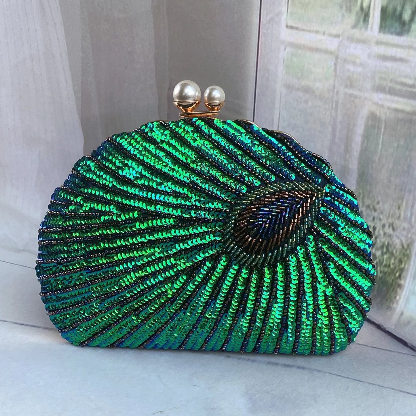 Retro Chinese Style Heavy Craft Beaded Embroidery Bag Evening Wear Portable Dinner Bag Cheongsam Clutch Perfect Match