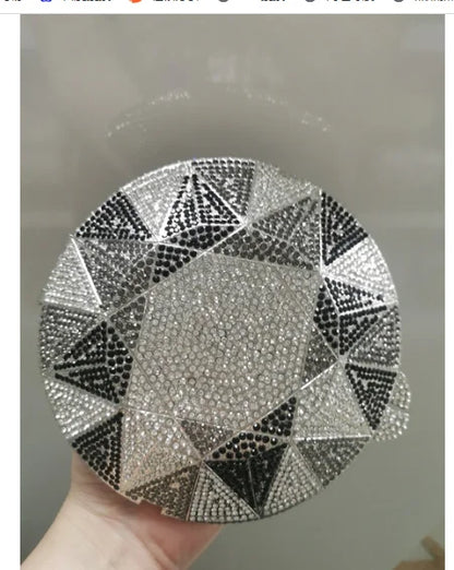 XIYUAN Newest Diamond ring shape bag Luxury Diamonds Clutch Bags Women Prom Evening Bags Designer Handbags clutch purse wallet