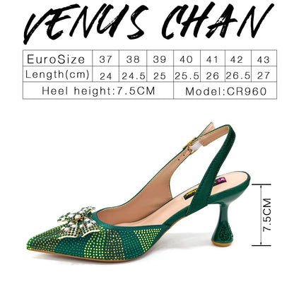 Venus Chan Festive Elegance: Dazzling Heels and Chic Clutch Perfect Combination Of Shoes And Bags for Party Occasions