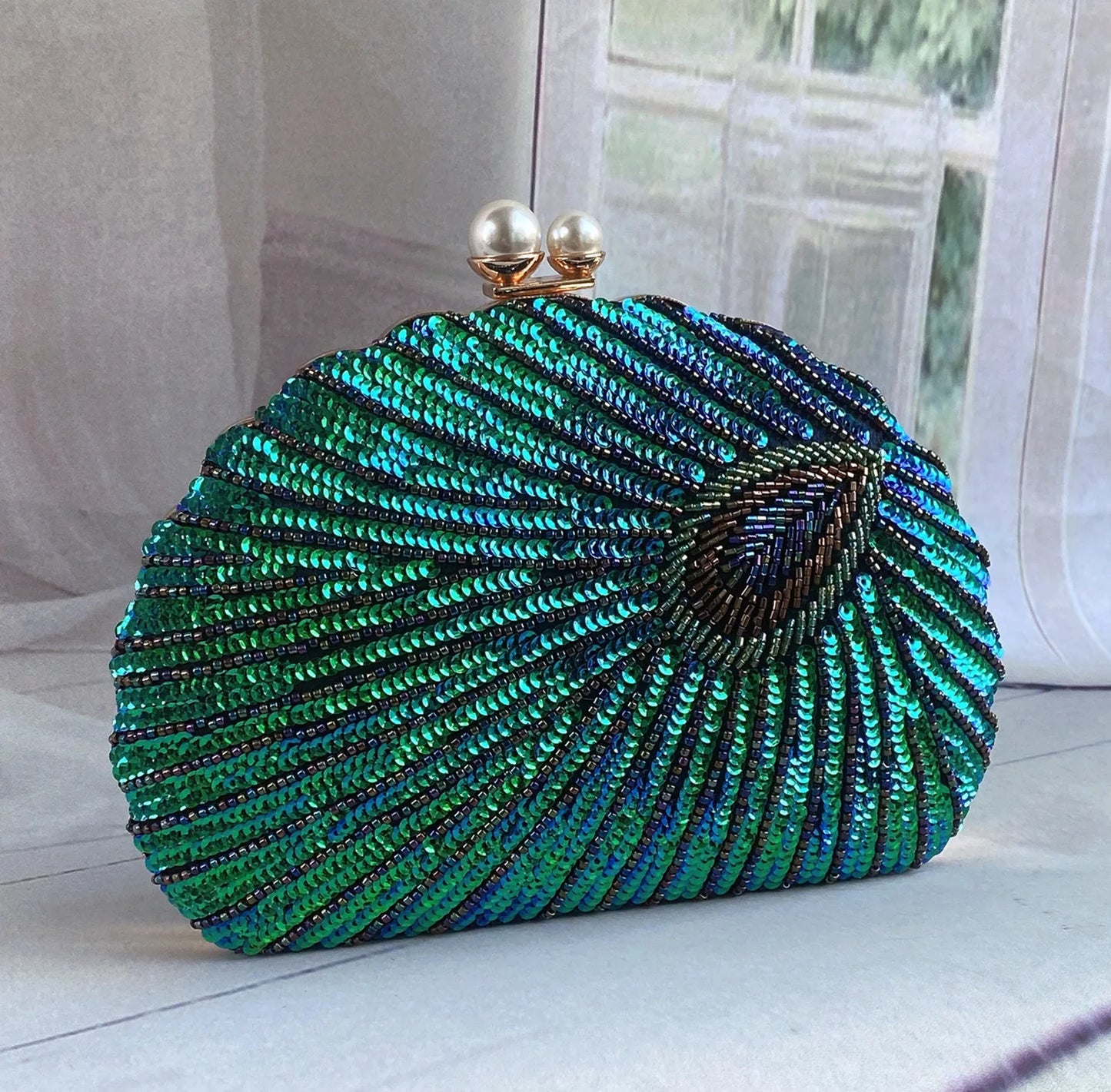Retro Chinese Style Heavy Craft Beaded Embroidery Bag Evening Wear Portable Dinner Bag Cheongsam Clutch Perfect Match