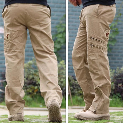 2026 Men's Cargo Pant Cotton Outdoors Tactical Pant Men Vintage Camo Green Work Many Pocket Cotton Camouflage Black Trouser