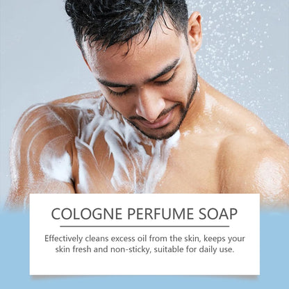 OceAura Men's Perfume Bath Soap Gentle Cleansing Body Skin Refreshing Non-oily Comfort Care Soap Cool Texture 70g
