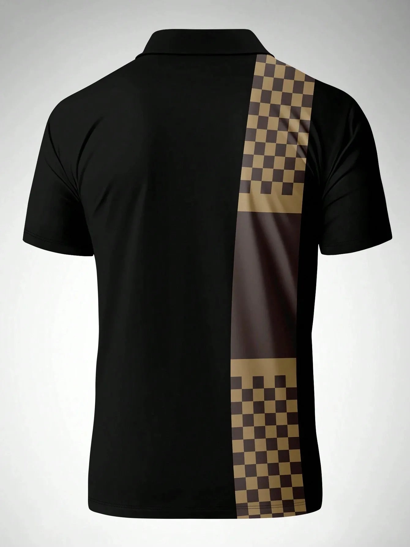The new men's short-sleeved POLO shirt for summer 2025 features a casual fashionable and comfortable 3D striped pattern print