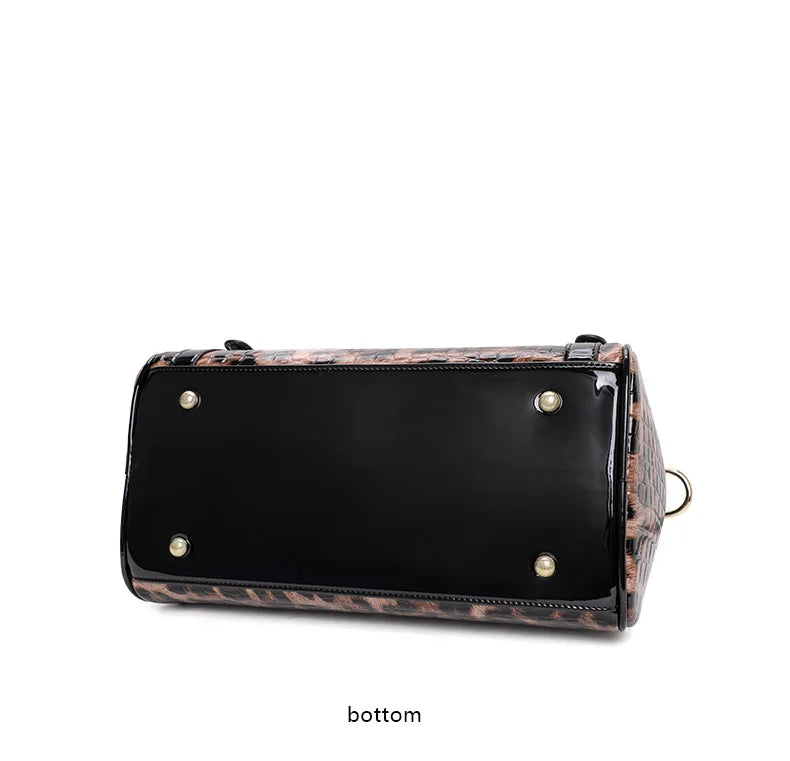 Leopard Print Women's Handbag New 2026 Fashionable and Elegant Ladies Bag Cow Leather Shoulder Bag Large Capacity Genuine