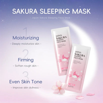 24pcs Sakura Skin Care Set Eye & Lip Masks Serum Nud Masks Cleanser Toner Essence Cream Moisturizing Smoothing Nourishing Beauty