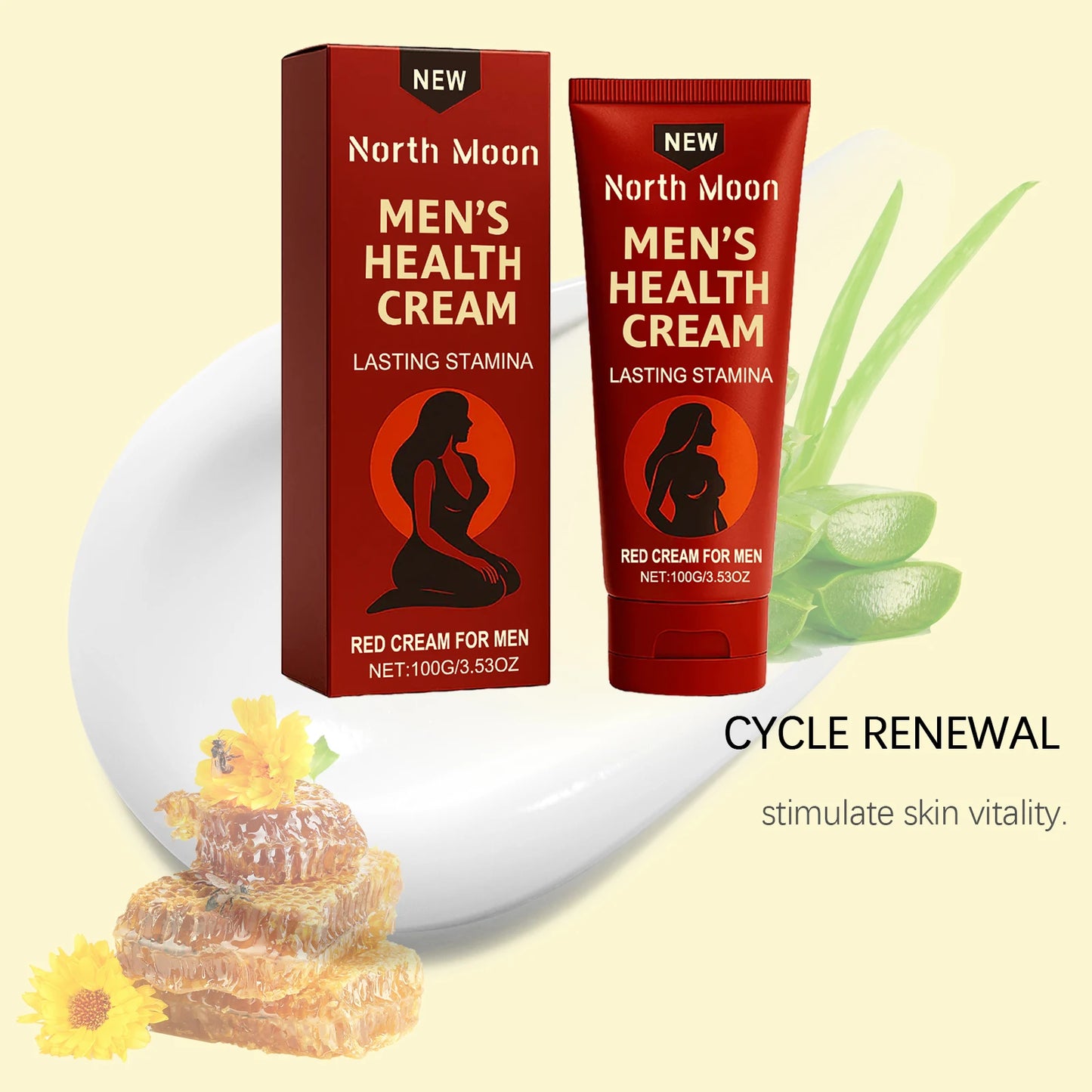 Men's Care Cream Daily Care to Nourish Men's Skin Gentle Formula Massage Care Cream
