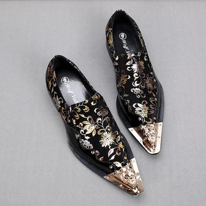 luxury mens shoes designer like snake pattern Dress shoes man Gentleman Slip On Oxfords genuine leather shoes for men Fashion