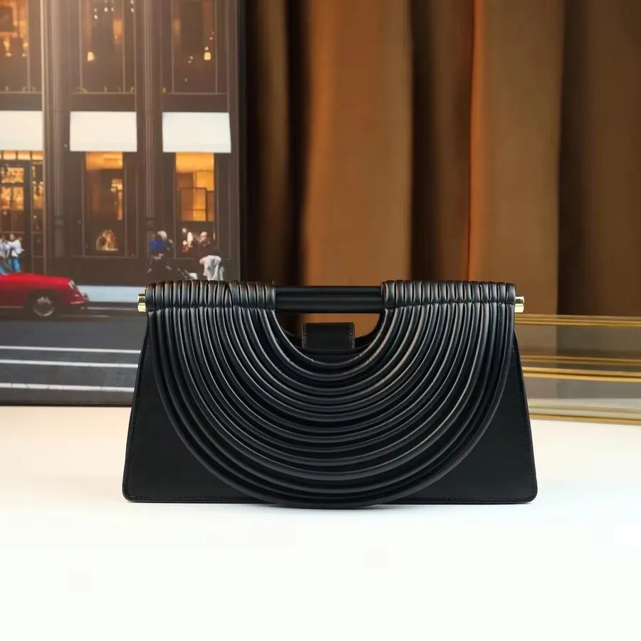 Hand-woven 2025 New Fashion Handbag, Clutch Bag, Niche Design, High-end Single-shoulder Crossbody Bag