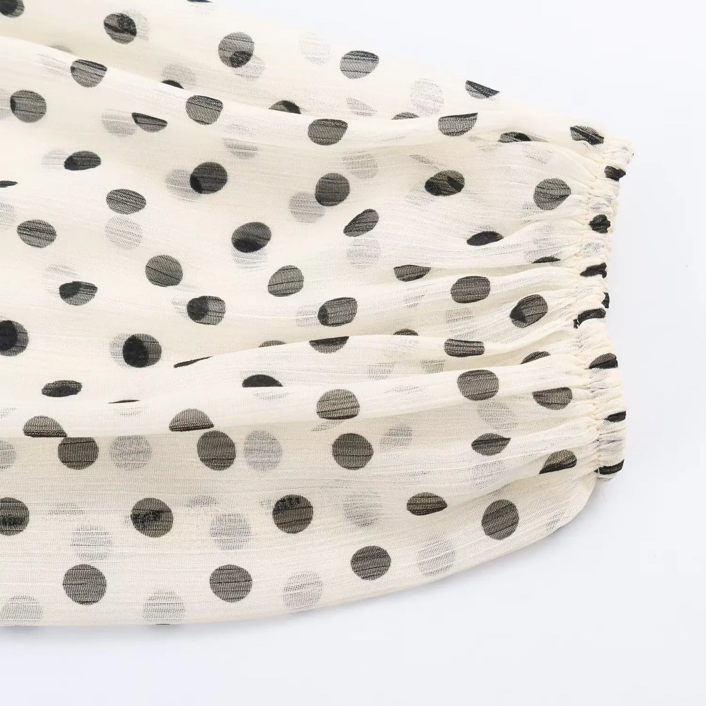 Women Polka Dot Print Blouse Casual High Collar Long Sleeve Lady Top Simple Women's Blouse Female Shirts & Blouses