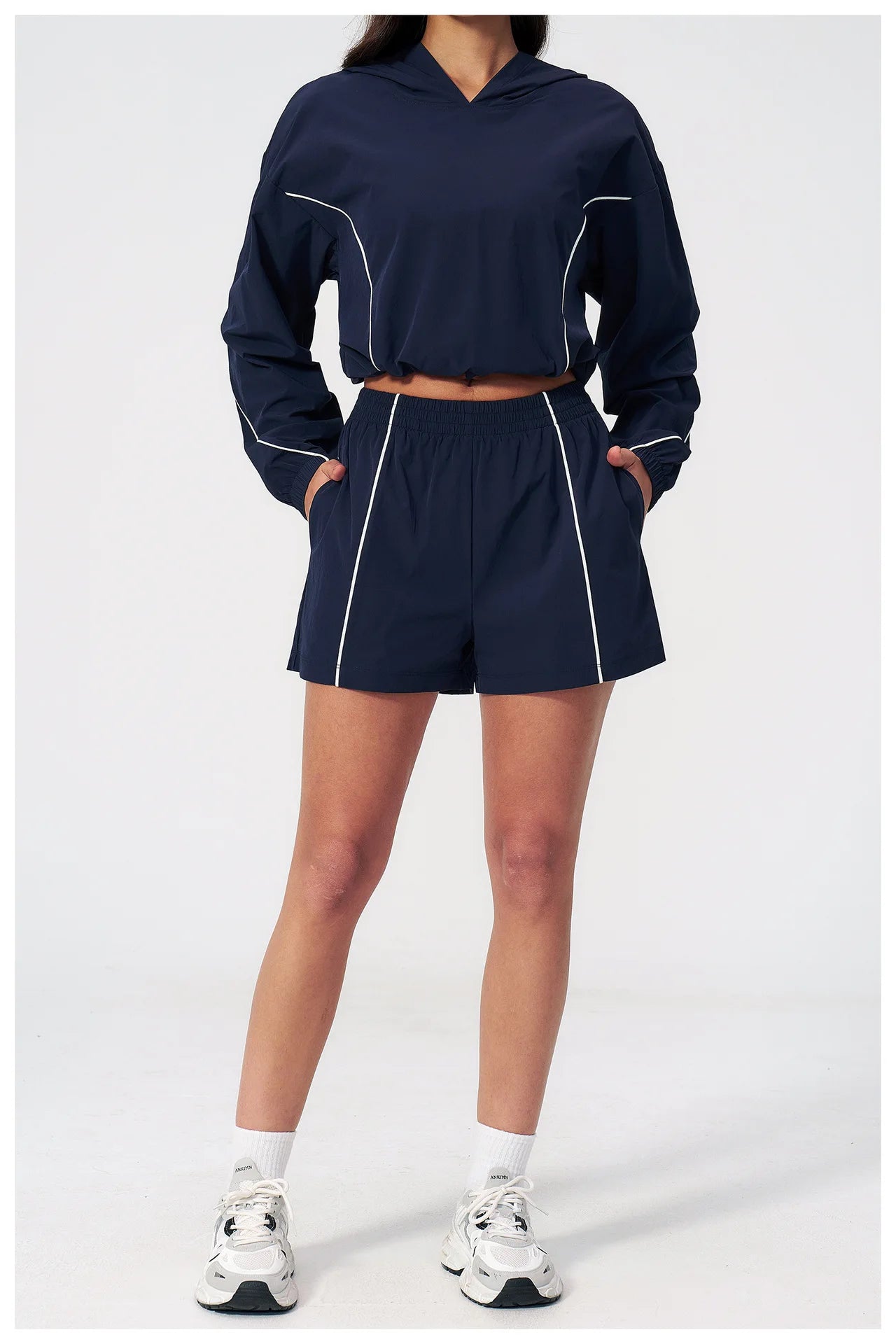 Summer Sunscreen Sports Set 2piece Yoga Women's Fitness Set Sunscreen Long Sleeve Zipper Top Fitness Exercise Speed Drying Pants
