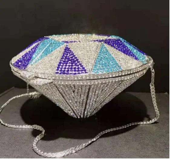 XIYUAN Newest Diamond ring shape bag Luxury Diamonds Clutch Bags Women Prom Evening Bags Designer Handbags clutch purse wallet