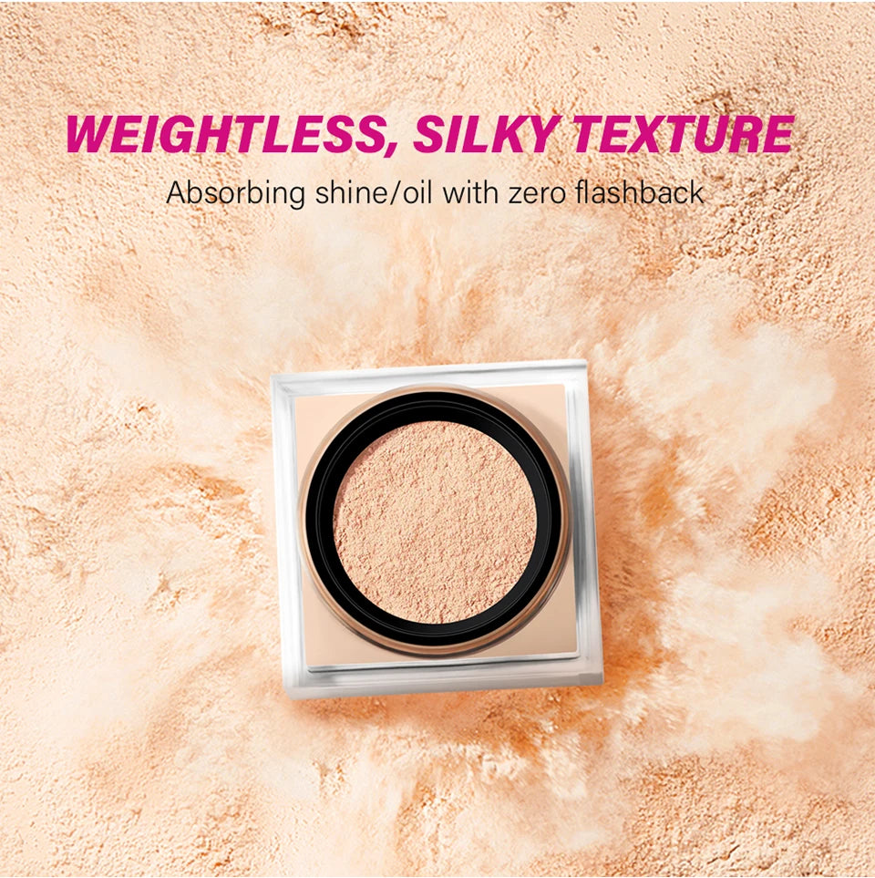 Loose Baking Setting Powder Natural Face Matte Waterproof Brightening Long Lasting Oil Control Loose Powder Makeup Cosmetics