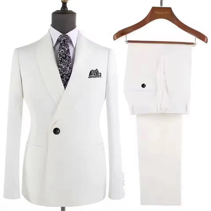Elegant Men's Suits New High Quality Metal Side Release Buckle 2 Pieces Set Wedding Party Dinner(Blazer+ Trousers)Hot Sale 2025