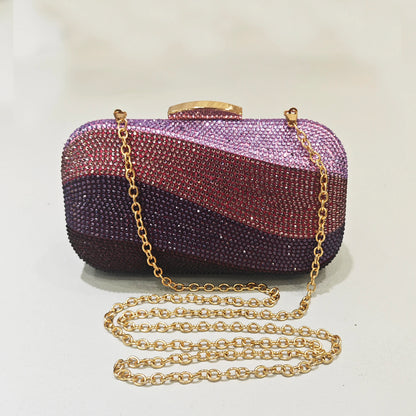 Women Blue/Pink/Green/GOLD Crystal Clutch Evening Bags Metal Hollow Box Minaudiere Handbag Bridal Purse Wedding Party Clutches