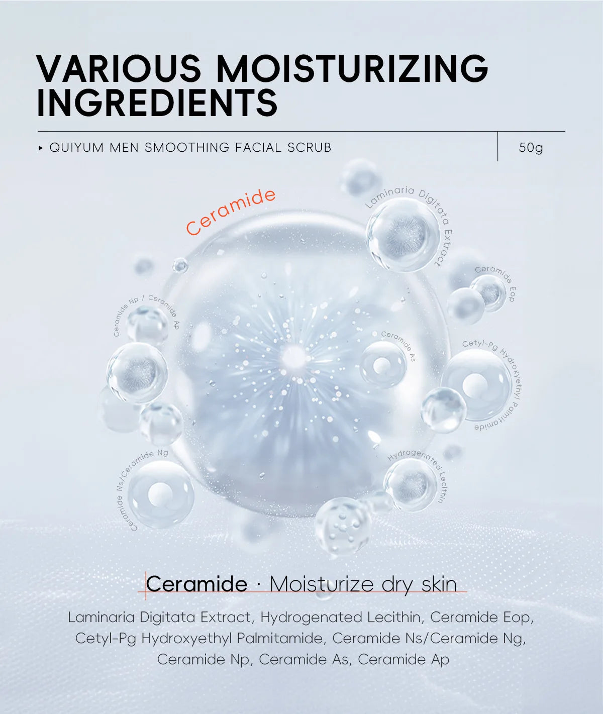 Men's Smooth Facial Scrub 50g Cleansing Pores Men's Skin Care Products