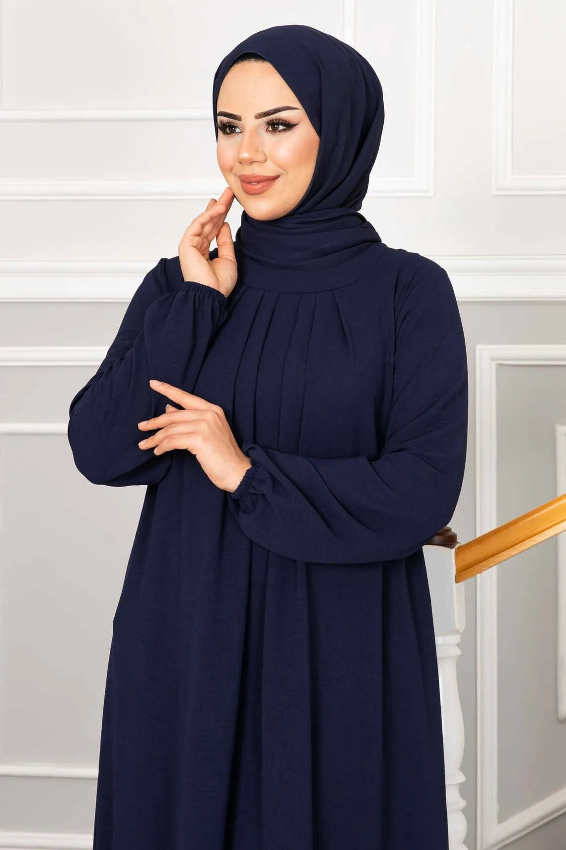 Evening Dress Women Abaya Hijab Femeles Y2K Ruched Muslim Dress Turkish Robe Kaftan Islamic Clothes Ball Gown Jalabiya for Women