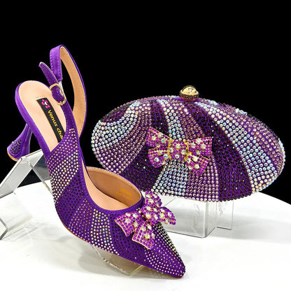 Venus Chan Festive Elegance: Dazzling Heels and Chic Clutch Perfect Combination Of Shoes And Bags for Party Occasions