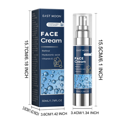 50ml 6-in-1 Men Facial Moisturizer Cream Hydrating Revitalizing Skin Care Particle Face Cream With Collagen Anti Aging & Wrinkle