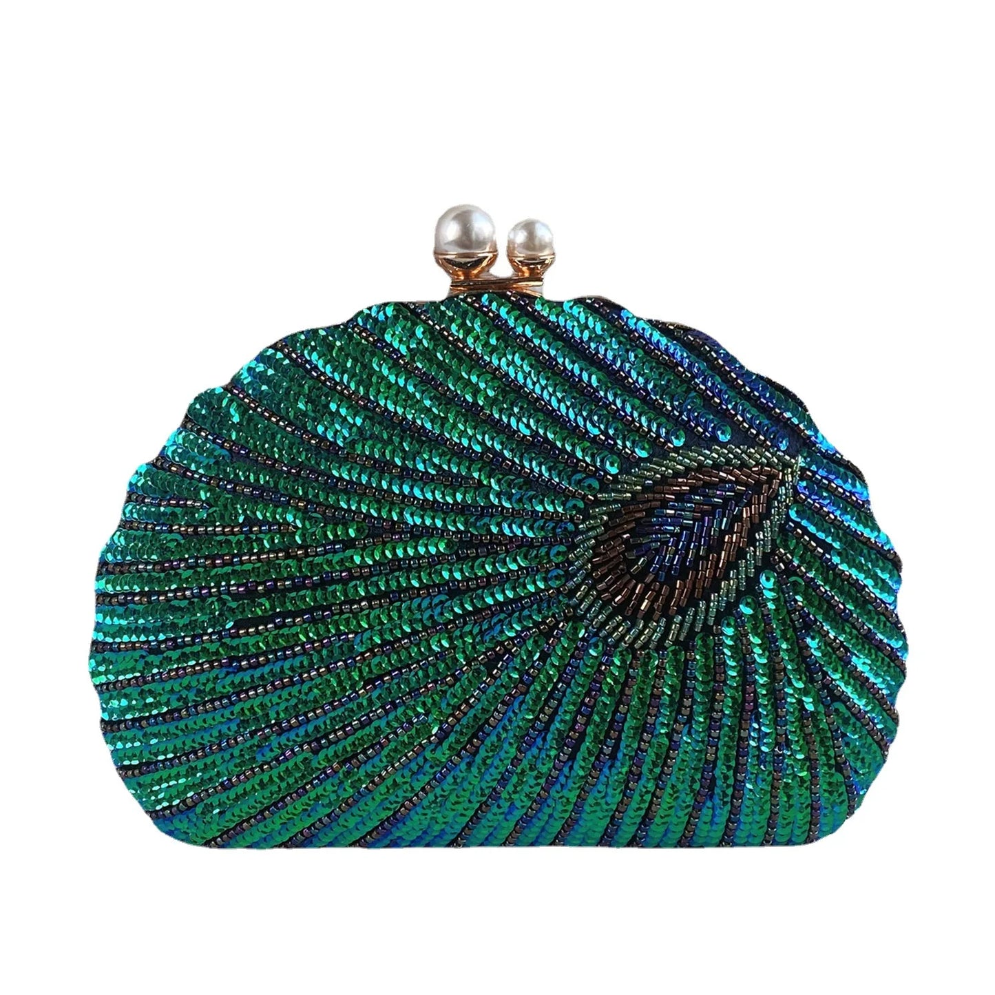 Retro Chinese Style Heavy Craft Beaded Embroidery Bag Evening Wear Portable Dinner Bag Cheongsam Clutch Perfect Match