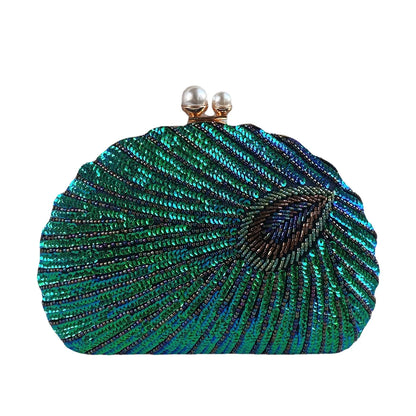 Retro Chinese Style Heavy Craft Beaded Embroidery Bag Evening Wear Portable Dinner Bag Cheongsam Clutch Perfect Match